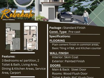 Rebekah Single Firewall House for Sale in Lumbo, Valencia City, Bukidnon