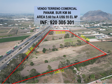 REMATO TERRENO 5.6 HAS PANAMERICANA SUR KM 86 TOTORITAS MALA