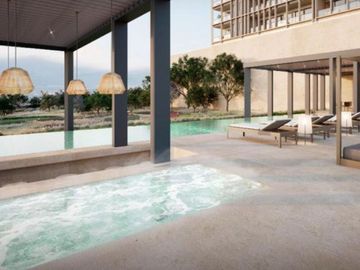 Condo con terraza, cuarto de lavado, Gimnasio, Alberca, pre-construccion Zibata, Queretaro.