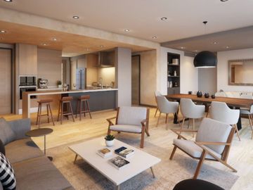 Departamento con cuarto de lavado y amenidades en residencial con campo de golf en Yucatan Country Club.