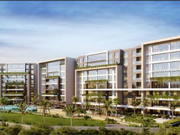 Departamento con cuarto de lavado y amenidades en residencial con campo de golf en Yucatan Country Club.
