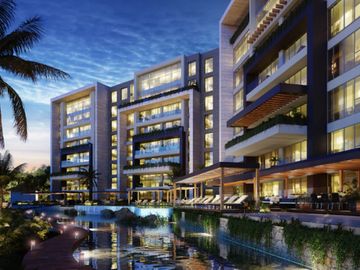 Departamento con cuarto de lavado y amenidades en residencial con campo de golf en Yucatan Country Club.