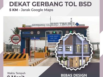 Rumah Mtr BSD Serpong, Baru 2 LANTAI, Mewah Harga Murah, Townhouse Syariah di Tangerang, Jual Dijual