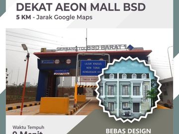 Rumah Mtr BSD Serpong, Baru 2 LANTAI, Mewah Harga Murah, Townhouse Syariah di Tangerang, Jual Dijual