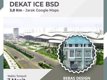 Rumah Mtr BSD Serpong, Baru 2 LANTAI, Mewah Harga Murah, Townhouse Syariah di Tangerang, Jual Dijual