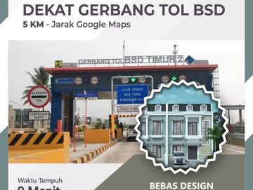 Rumah Mtr BSD Serpong, Baru 2 LANTAI, Mewah Harga Murah, Townhouse Syariah di Tangerang, Jual Dijual