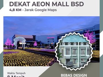 Rumah Mtr BSD Serpong, Baru 2 LANTAI, Mewah Harga Murah, Townhouse Syariah di Tangerang, Jual Dijual