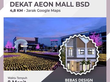 Rumah Mtr BSD Serpong, Baru 2 LANTAI, Mewah Harga Murah, Townhouse Syariah di Tangerang, Jual Dijual