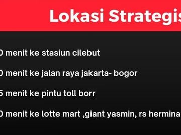 Rumah BCS Dekat Stasiun Cilebut, Baru MEZZANINE Harga Murah Mewah, Syariah di Kota Bogor Jual Dijual