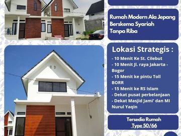 Rumah BCS Dekat Stasiun Cilebut, Baru MEZZANINE Harga Murah Mewah, Syariah di Kota Bogor Jual Dijual