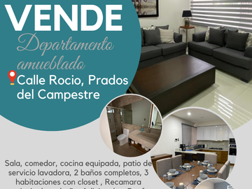 DEPARTAMENTO AMUEBLADO  EN VENTA MORELIA PRADOS DEL CAMPESTRE