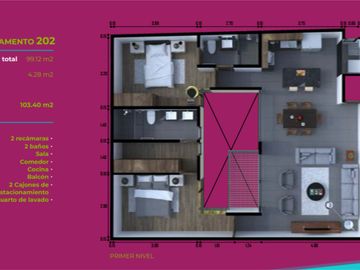 Venta Departamento Col Roma 2 Recámaras 2 Estacionamientos y Patio