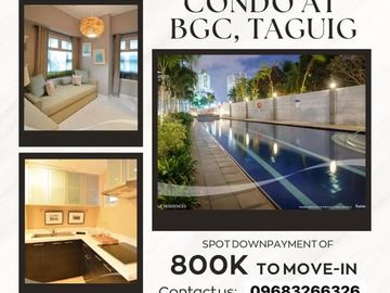RENT TO OWN Condo unit at TRION TOWERS BGC near SM AURA MOVE in as fast as 30days 800K cash out only