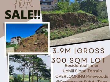 Cheap 300 sqm Residential Lot with OVERLOOKING PINEWOODS VIEW (Paramount Subdivision - Tuba)