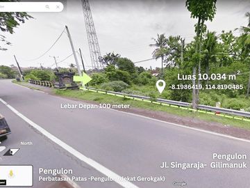 Dijual Tanah 1.000 m2 di Pinggir Jalan Singaraja-Gilimanuk Buleleng Bali