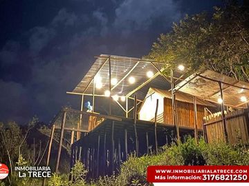 Se vende Finca con 2 glamping, casa en bareque en la parte alta de Media canoa vereda el Delirio YOTOCO - VALLE.