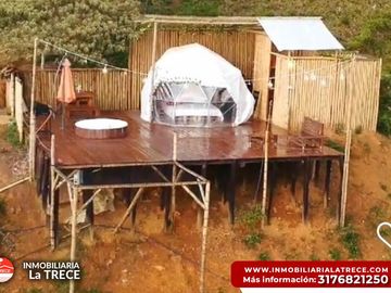 Se vende Finca con 2 glamping, casa en bareque en la parte alta de Media canoa vereda el Delirio YOTOCO - VALLE.