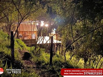 Se vende Finca con 2 glamping, casa en bareque en la parte alta de Media canoa vereda el Delirio YOTOCO - VALLE.