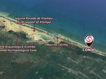 Condo de lujo frente al mar, Jacuzzi Privado, pre-construcción, Telchac Puerto, Yucatán