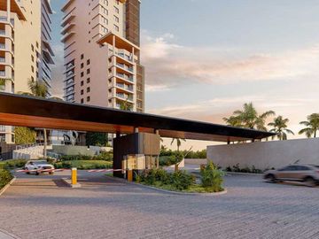 Departamento con vistas al mar y a la marina, muelle, golf, marina en venta en Puerto Cancún.