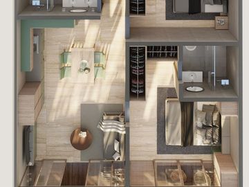 DEPARTAMENTOS EN VENTA DE 1 HABITACIÓN EN PLAYA DEL CARMEN CERCA DE LA PLAYA