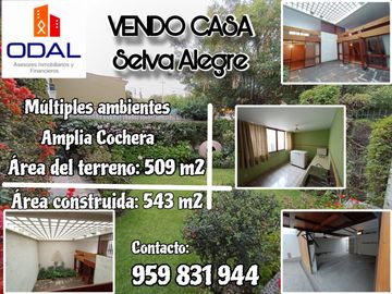 VENDO EXCELENTE CASA MULTIPLES AMBIENTES EN SELVA ALEGRA AMPLIA FRENTERA