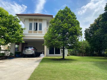2-storey detached house for sale, corner house, area 144 sq m., Ratchaphruek Village. Ramkhamhaeng -Suwinthawong