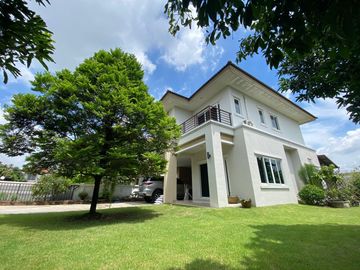2-storey detached house for sale, corner house, area 144 sq m., Ratchaphruek Village. Ramkhamhaeng -Suwinthawong