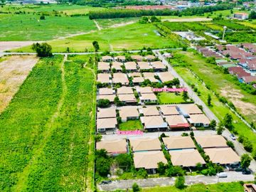 Land for Sale Fully Filled Land with Concrete Fence at Ozone Villa, Ban Chang, Rayong. Price: 10,000 THB/sq.w. Only 3 km from Lotus's Superstore.