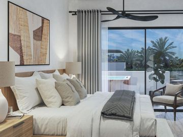 Penthouse con jacuzzi en rooftop, area bbq, en venta Puerto Los Cabos.