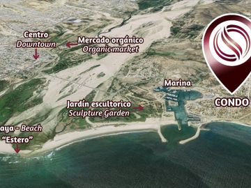 Penthouse con jacuzzi en rooftop, area bbq, en venta Puerto Los Cabos.