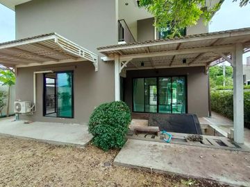 Modern style house for sale with fish pond in a secured Mooban, San Kamphaeng, Chiang Mai