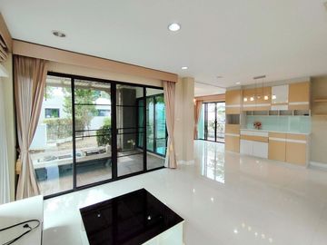 Modern style house for sale with fish pond in a secured Mooban, San Kamphaeng, Chiang Mai