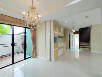 Modern style house for sale with fish pond in a secured Mooban, San Kamphaeng, Chiang Mai