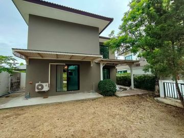 Modern style house for sale with fish pond in a secured Mooban, San Kamphaeng, Chiang Mai