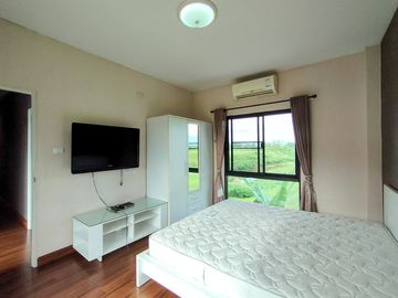 Modern style house for sale with fish pond in a secured Mooban, San Kamphaeng, Chiang Mai