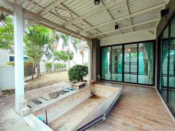 Modern style house for sale with fish pond in a secured Mooban, San Kamphaeng, Chiang Mai