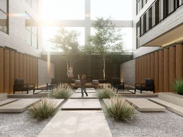 Condo con balcón, Roof garden común y patio, Miguel Hidalgo, Ciudad de México.