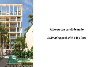 Departamento con 3 terrazas, frente al mar, albercas, en venta Telchac.