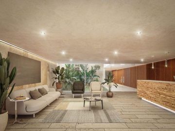 Departamento con terraza, Gimnasio, Alberca, Lounge Bar y Cancha de Padel, Zona Norte, Merida.