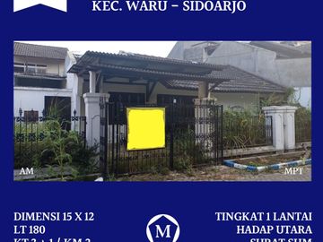Rumah Nusantara Tropodo Sidoarjo SHM Murah dkt Griyo Mapan Juanda Raya Berbek Kenangan