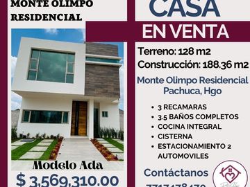 🔴CASA EN VENTA POR LA UNIVERISDAD LA SALLE PACHUCA🔴 💎🏘 Monte Olimpo Residencial, Pachuca de Soto🏘💎