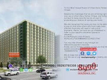 Condominium For Sale Near One San Miguel Avenue Park Urban Deca Ortigas Rent to Own thru PAG-IBIG, Bank and In-house