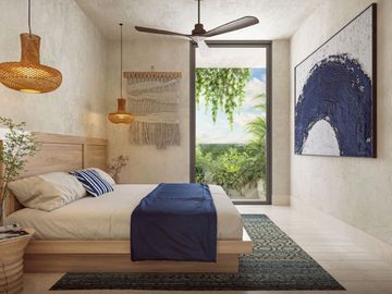 Departamento con club de playa, golf, alberca, en venta Playa del Carmen.