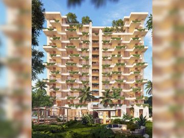 Departamento con club de playa, golf, alberca, en venta Playa del Carmen.