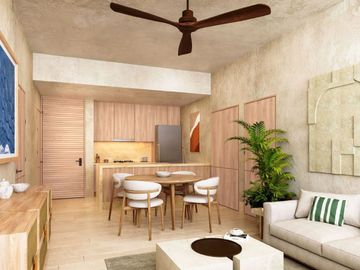 Departamento con club de playa, golf, alberca, en venta Playa del Carmen.