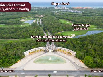 Departamento con club de playa, golf, alberca, en venta Playa del Carmen.