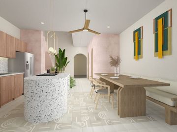 Casa renovada en venta en centro de Mérida con 3 dormitorios