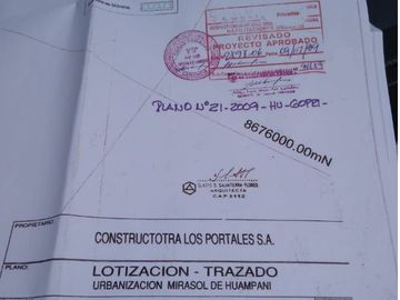 CHACLACAYO HUAMPANI URB. MIRASOL OCASION VENTA DE TERRENO DE 300 M2