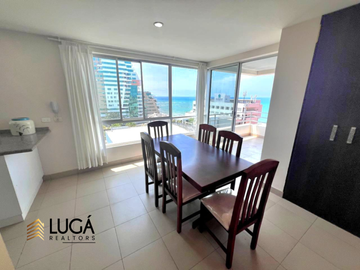 Departamento Dúplex totalmente amoblado en con vista al mar en venta, Sector Barbasquillo cerca a la Quadra Manta Ecuador